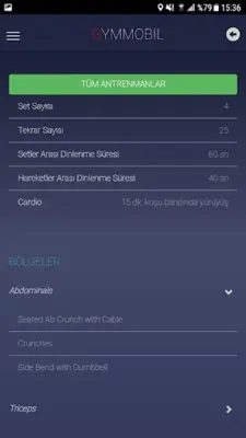 Gym Mobil android App screenshot 2